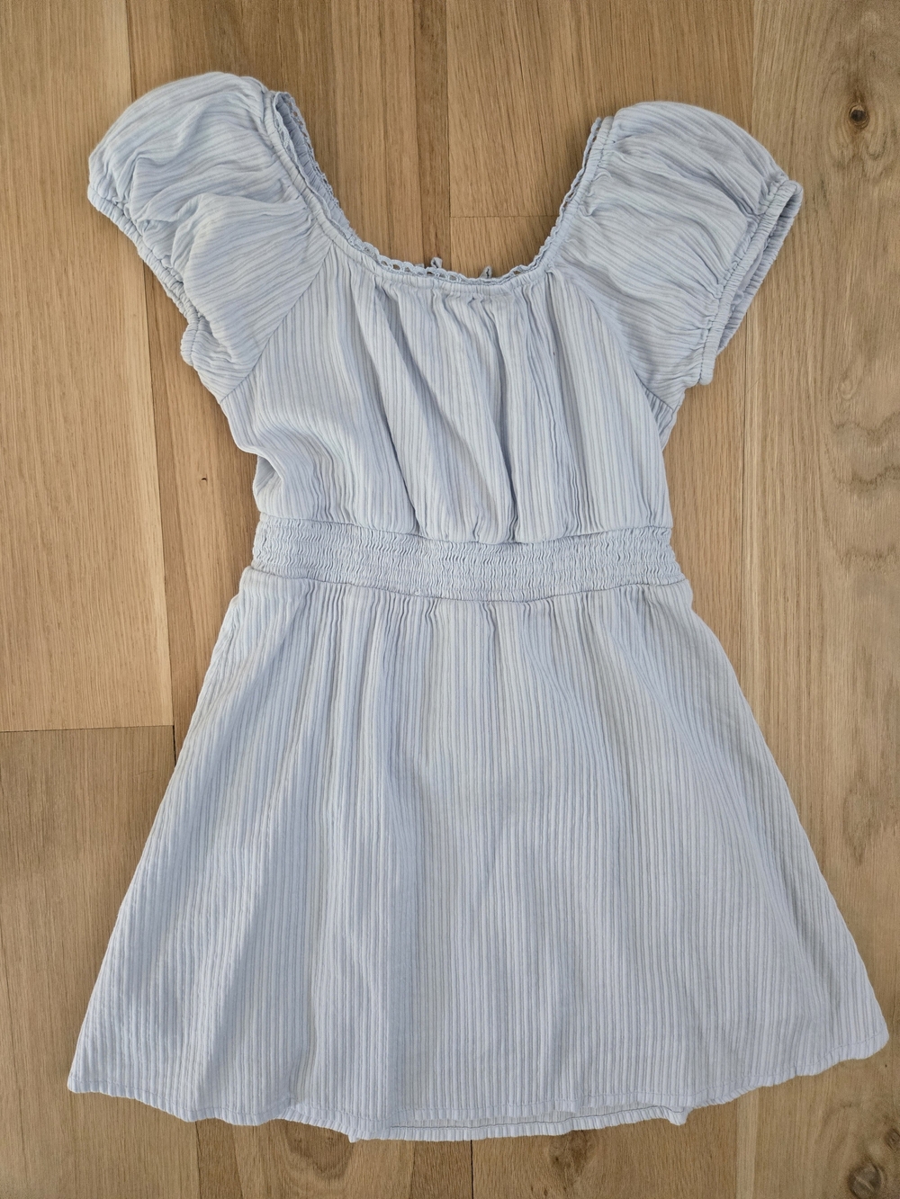Cat & Jack Smocked Waist Puff-Sleeve Dress - Picture 6 of 6